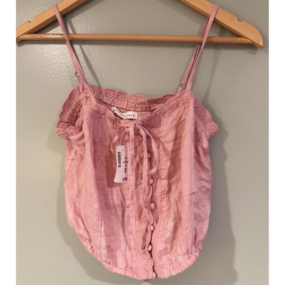 NWT NEW Aeropostale Dusty Pink Boho Flowy Tank Top Spaghetti Strap MSRP $34.95